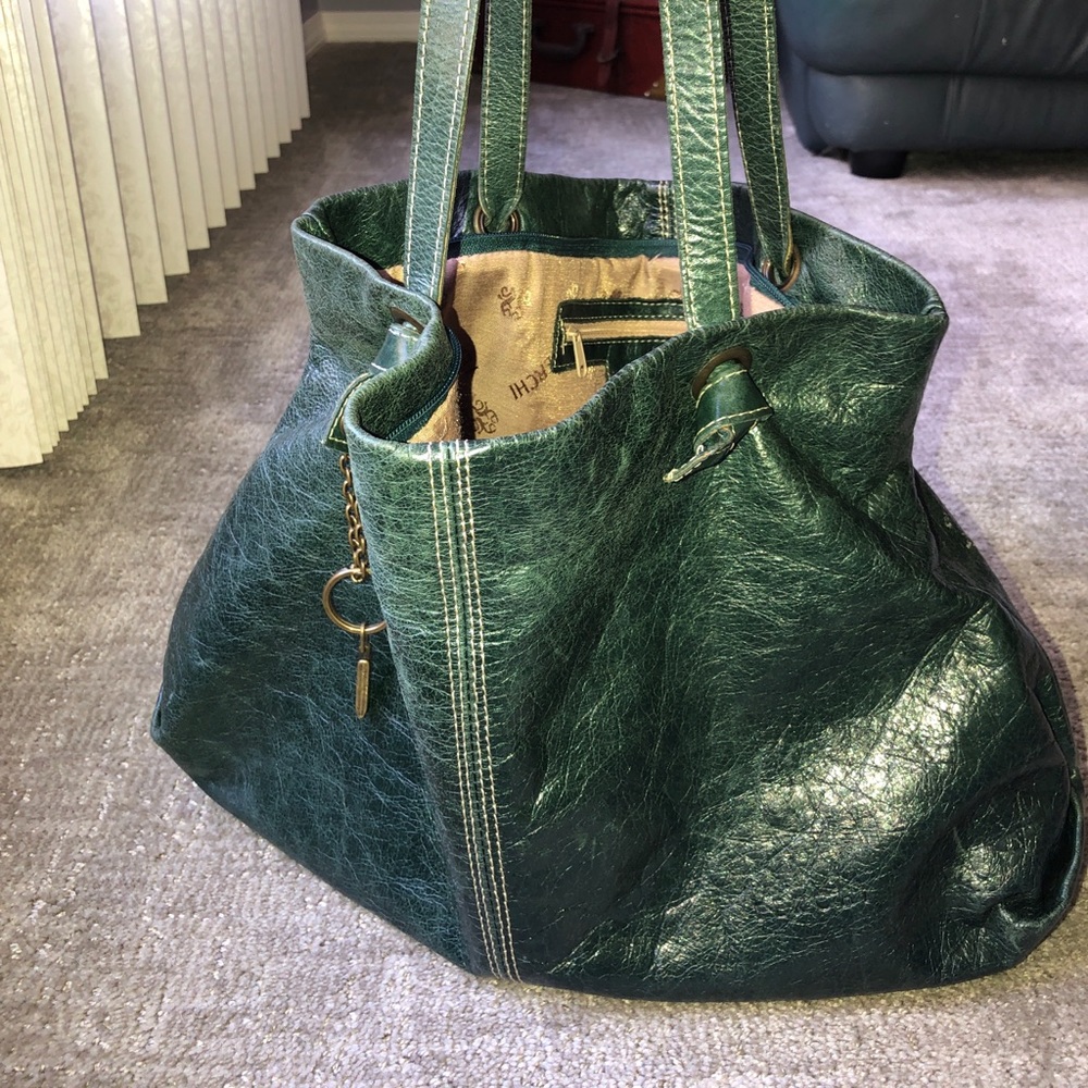 Genuine Leather Green Ferchi Purse Made in Spain
